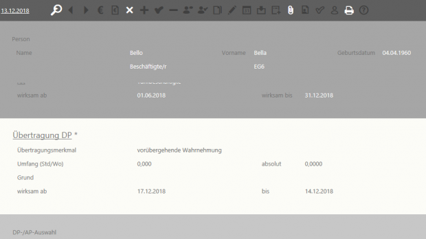 Screenshot Personalverwaltungssoftware KoPers