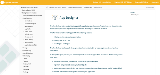 Example of a concept topic created in AsciiDoc and published with Antora on a documentation website (Neptune Software) 