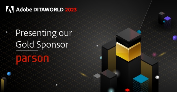Adobe DITAWORLD 2023 parson Gold sponsor