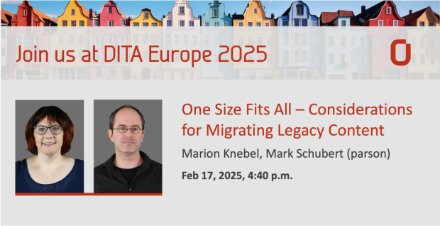 Vorschaubild Vortrag "One Size Fits All" für DITA Europe 2025