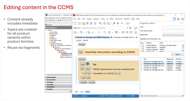 digital twin editing content in the ccms
