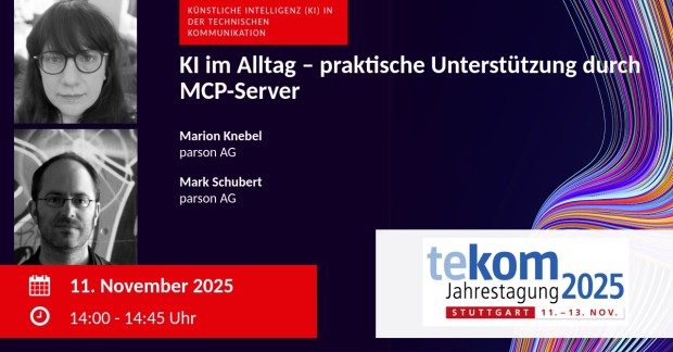 tekom-Jahrestagung 2025. Knebel/Schubert: KI im Alltag. Unterstützung durch MCP-Server