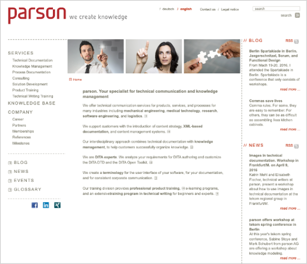 Website parson ag 2016