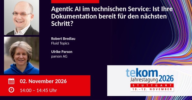 Technology Day 2026: Agentic AI im technischen Service. Ulrike Parson und Robert Bredlau