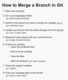 How to merge a branch in git, by ChatGPT